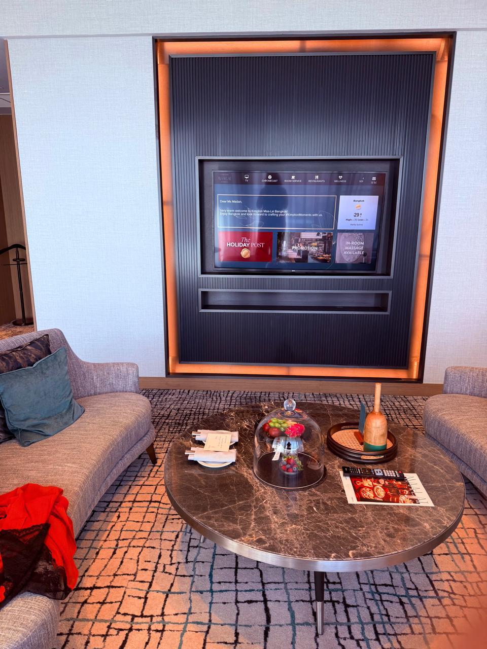 Luxury hotel living area